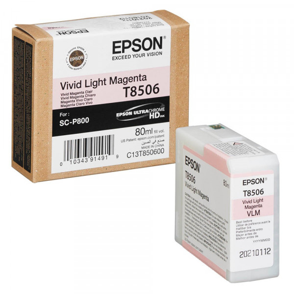 Original Epson C13T85060N / C13T850600 / T8506 Tinte photo magenta 80 ml