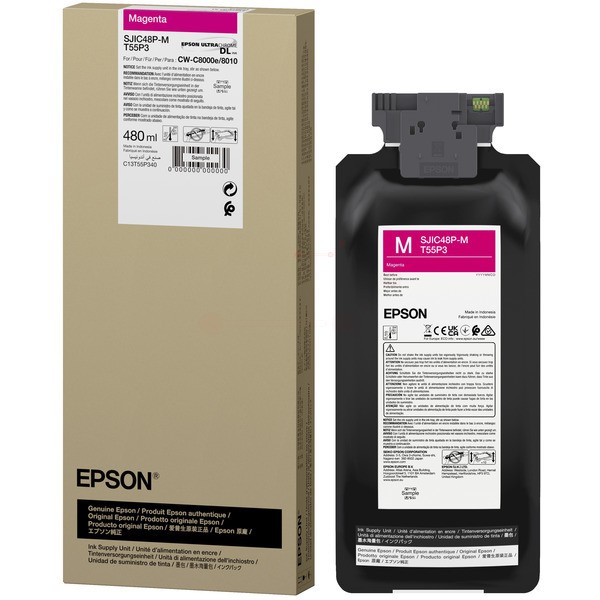 NEUOriginal Epson C13T55P340 / SJIC-48-P-M Tinte magenta 480 ml