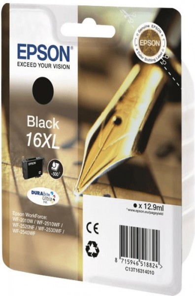 Original Epson C13T16314010 / 16XL Tinte black XL 12,9 ml 500 Seiten