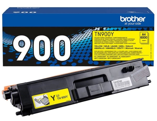 Original Brother TN-900Y Toner yellow 6.000 Seiten