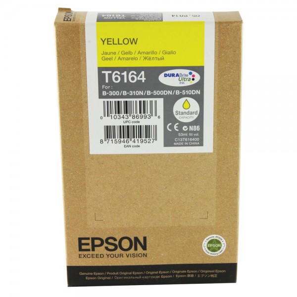 Original Epson C13T616400 / T6164 Tinte yellow 53 ml 3.500 Seiten