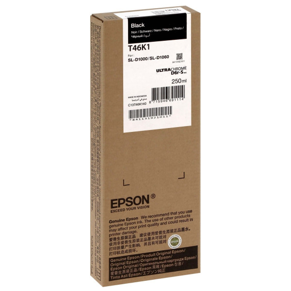 Original Epson C13T46K140 / T46K1 Tinte black 250 ml