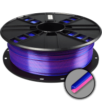 3D-Filament Seiden-PLA Magic blau+rosa mit Perlglanz 1.75mm 1000g Spule