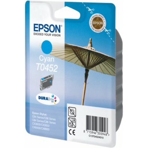 Original Epson C13T04524010 / T0452 Tintenpatrone cyan 8 ml 250 Seiten