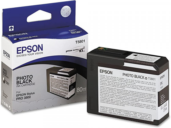 Original Epson C13T580100 / T5801 Tinte photo black 80 ml