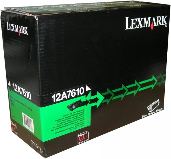 Original Lexmark 12A7610 Toner black remanufactured 32.000 Seiten