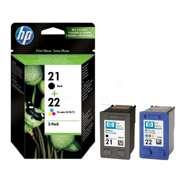 Original HP SD367AE / 21+22 Druckkopfpatrone Multipack schwarz + color 360 Seiten 190pg + 165 pg