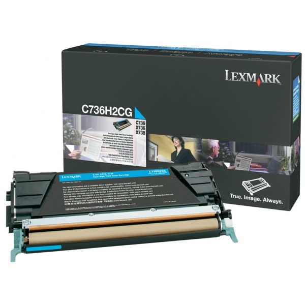 Original Lexmark C736H2CG Toner-Kit cyan 10.000 Seiten
