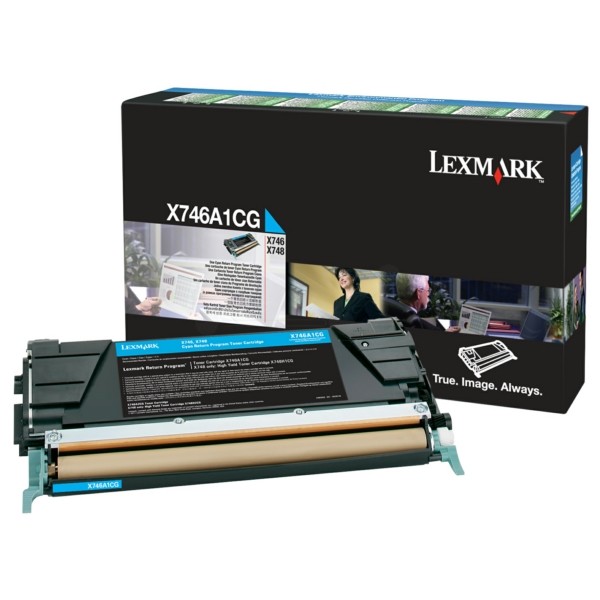 Original Lexmark X746A1CG Tonerkartusche cyan return program 7.000 Seiten