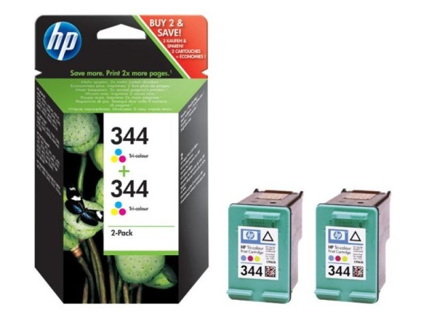 Original HP C9505EE / 344 Tinte color Doppelpack 14 ml 560 Seiten