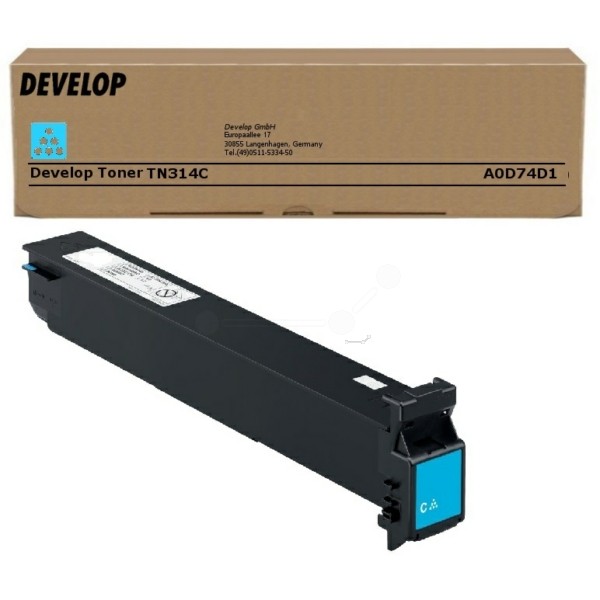 Original Develop A0D74D1 / TN-314 C Toner cyan 17.000 Seiten