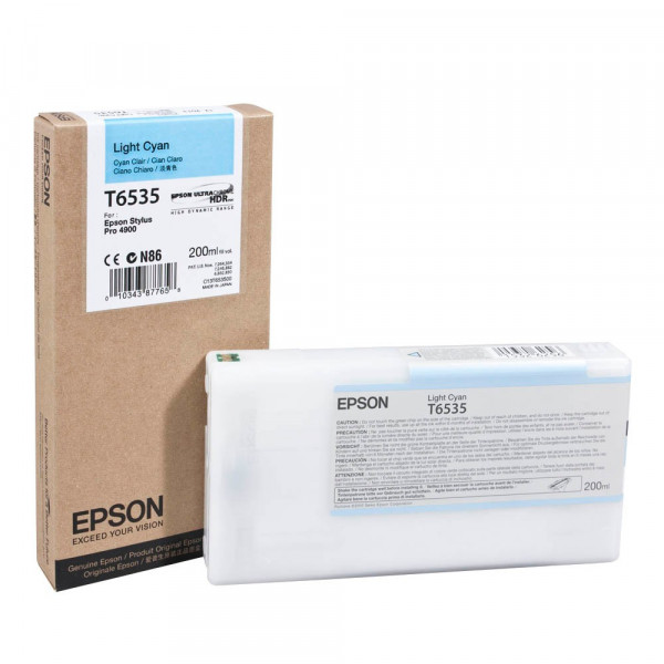 Original Epson C13T653500 / T6535 Tinte photo cyan 200 ml