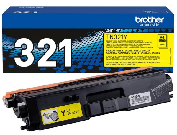 Original Brother TN-321Y Toner yellow 1.500 Seiten