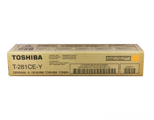 Original Toshiba 6AK00000107 / T-281CEY Toner yellow 10.000 Seiten