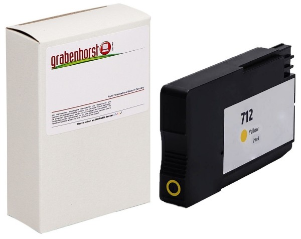 Alternativ HP 3ED69A / 712 Tinte yellow 29 ml