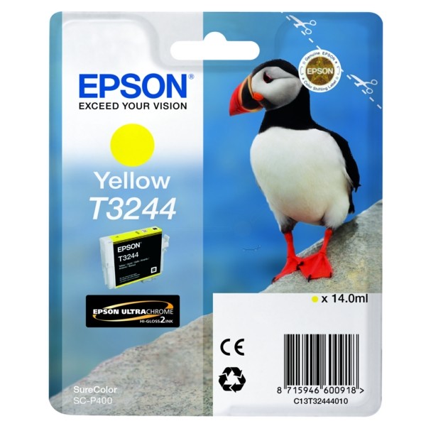 Original Epson C13T32444010 / T3244 Tintenpatrone gelb 14 ml 980 Seiten