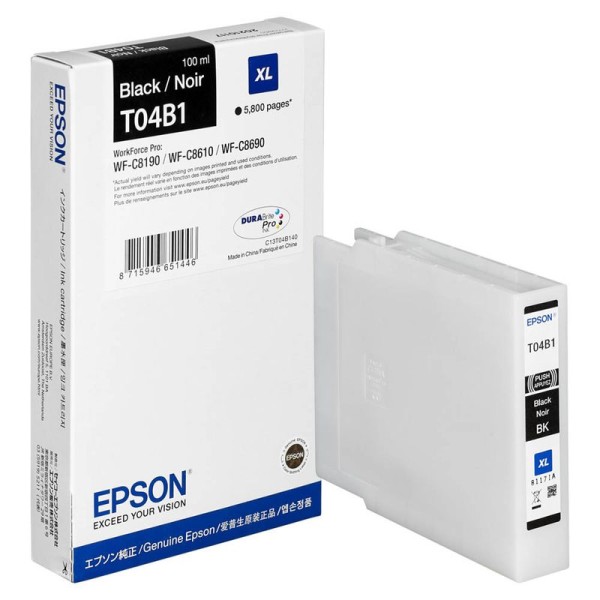 Original Epson C13T04B14N / C13T04B140 Tinte black 100 ml 5.800 Seiten