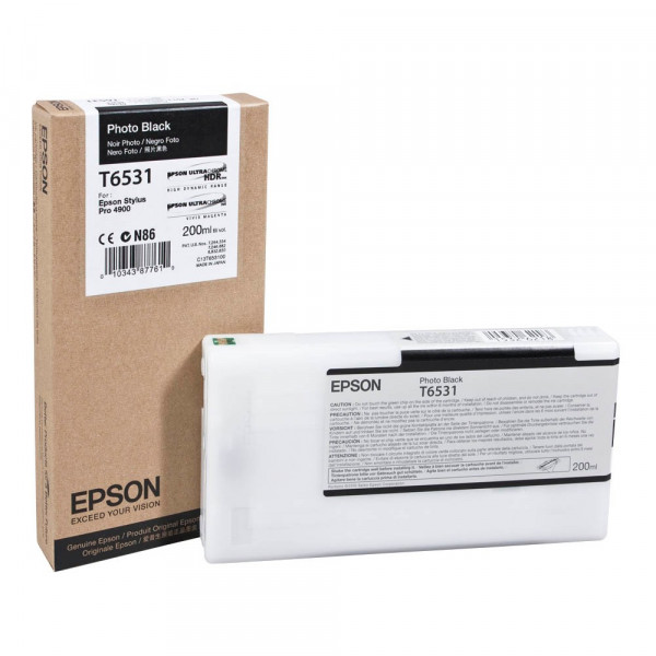 Original Epson C13T653100 / T6531 Tinte photo black 200 ml