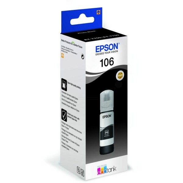 Original Epson C13T00R140 / 106 Tintenpatrone schwarz foto 70 ml 5.000 Seiten
