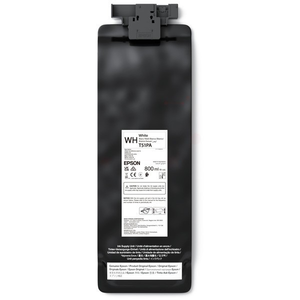 NEUOriginal Epson C13T51PA00 / T51PA Tinte weiss 800 ml
