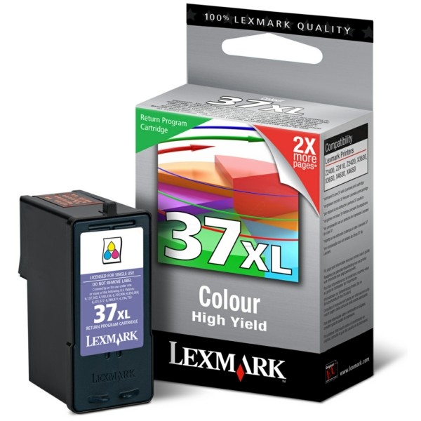 Original Lexmark 18C2180E / 37XL Tinte color return program High-Capacity 500 Seiten
