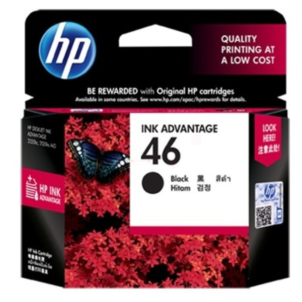 Original HP CZ637AE / 46 Tinte black 8,5 ml 480 Seiten