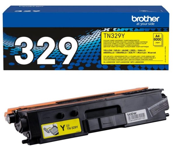 Original Brother TN-329Y Toner yellow 6.000 Seiten