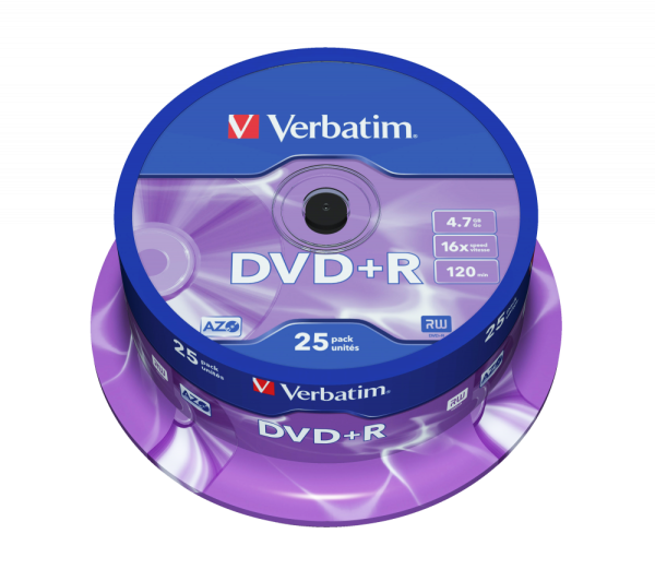 Original Verbatim DVD+R (16X) 4,7 GB (25er-Spindel)