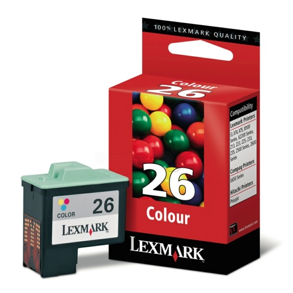 Original Lexmark 10N0026 / Nr. 26 Tinte color (HighCapacity) 275 Seiten
