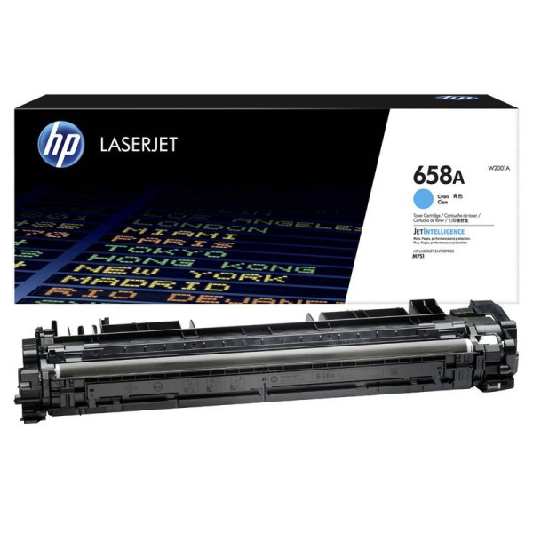 Original HP W2001A / 658A Toner cyan 6.000 Seiten