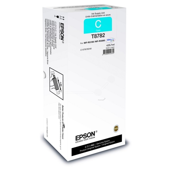 Original Epson C13T878240 / T8782 Tintenpatrone cyan 425,7 ml 50.000 Seiten