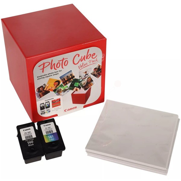 NEUOriginal Canon 3713C007 / PG-560 CL 561 Tinte Multipack black / color Cube + Fotopapier PP-201 13