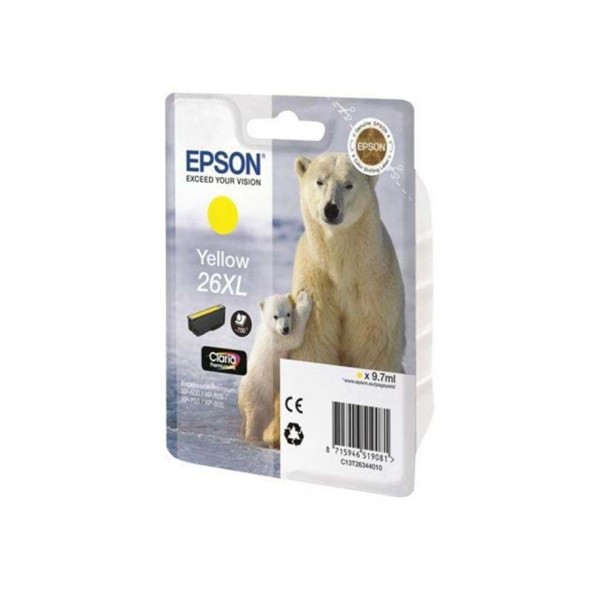 Original Epson C13T26344010 / 26XL Tinte yellow XL 9,7 ml 700 Seiten