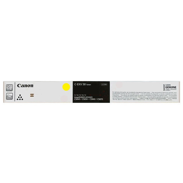 Original Canon 3766C002 / C-EXV58Y Toner yellow 60.000 Seiten