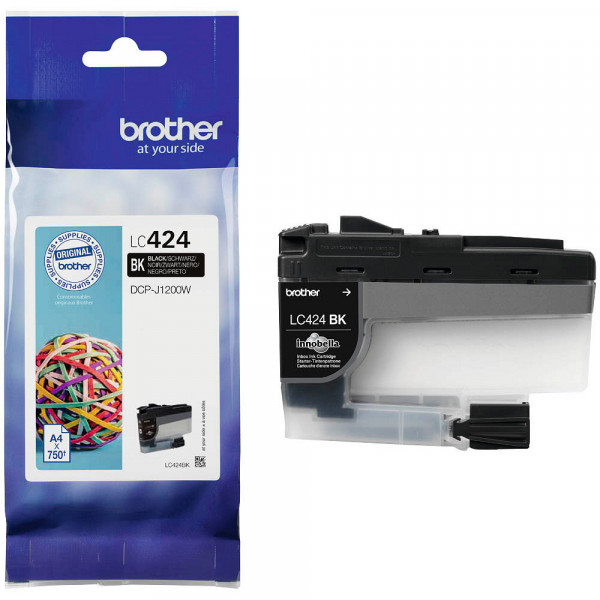 Original Brother LC-424BK Tinte black 750 Seiten