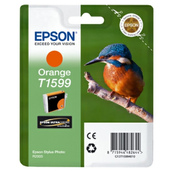 Original Epson C13T15994010 / T1599 Tintenpatrone orange 17 ml