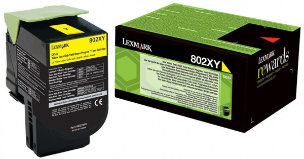 Original Lexmark 80C2XY0 / 802XY Toner yellow return program 4.000 Seiten