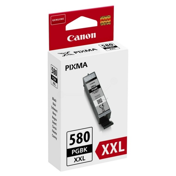 Original Canon 1970C001 / PGI-580 PGBKXXL Tintenpatrone schwarz 25,7 ml 600 Seiten