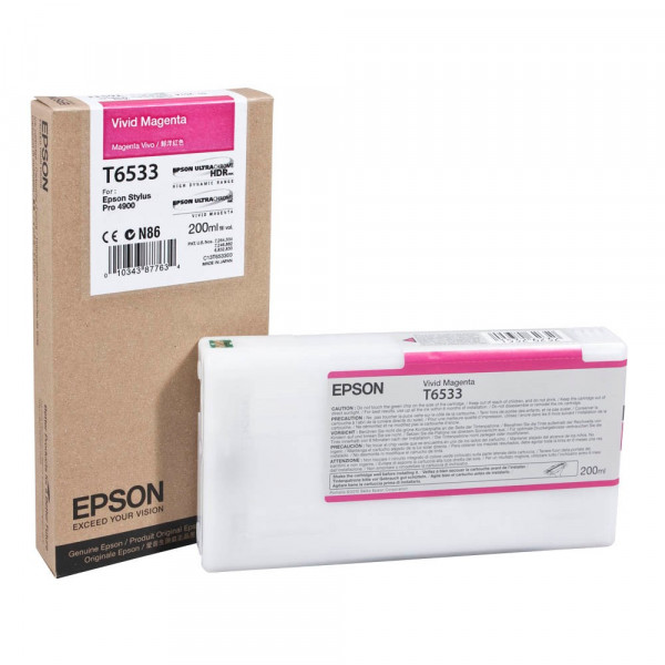 Original Epson C13T653300 / T6533 Tinte magenta 200 ml