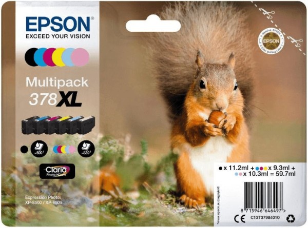 NEUOriginal Epson C13T37984010 / 378XL Tinte Multipack BK,C,M,Y,PC,PM