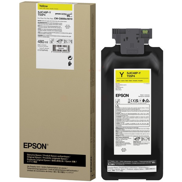 NEUOriginal Epson C13T55P440 / SJIC-48-P-Y Tinte yellow 480 ml