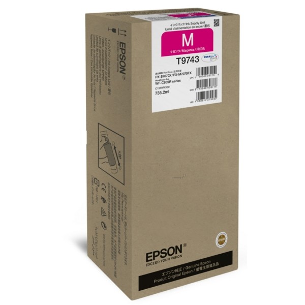 NEUOriginal Epson C13T97430N / T9743 Tinte magenta 735,2 ml 84.000 Seiten