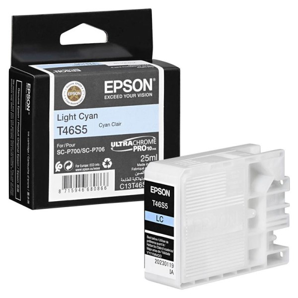 Original Epson C13T46S50N / C13T46S500 / T46S5 Tinte photo cyan 25 ml