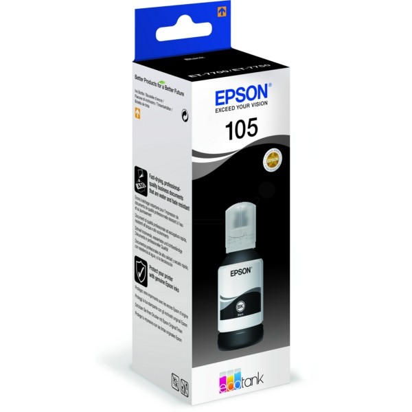 Original Epson C13T00Q140 / 105 Tintenpatrone schwarz 140 ml 8.000 Seiten