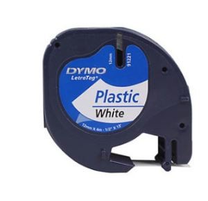 Original Dymo 91221 / S0721660 DirectLabel-Etiketten Polyester weiss 12mm x 4m