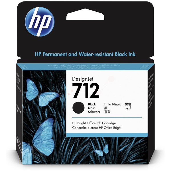 Original HP 3ED71A / 712 Tinte black 80 ml