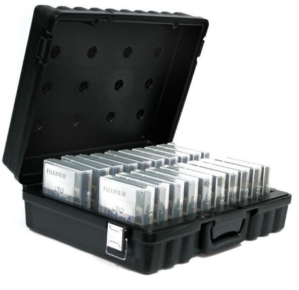 Transportkoffer LTO Ultrium für 50 LTO-Speicherbänder, wasserdicht, mit Schaumstoffeinlage, schwarz