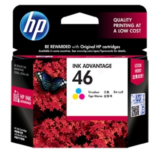 Original HP CZ638AE / 46 Tinte color 4,5 ml 200 Seiten