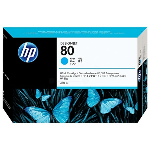 Original HP C4846A / 80 Tintenpatrone cyan High-Capacity 350 ml 4.400 Seiten