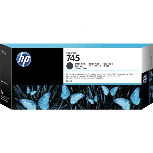 Original HP F9K05A / 745 Tintenpatrone schwarz matt 300 ml